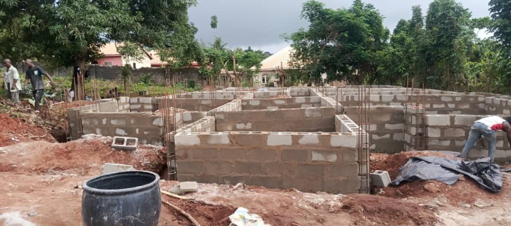 Foundation Block setting in Okpanam